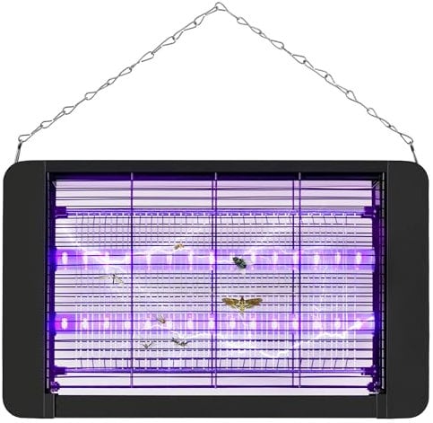 DJROLL Lámpara Antimosquitos Eléctrico Interior, Repelente Mata Mosquitos Matamoscas Electrico Atrapa Moscas Anti Insectos para Balcón Cocina y Dormitorio