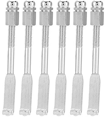 Tomotato 24 Pcs Banjo Hooks, Metal Banjo Flat Hooks Adjustable Banjo Tension Hooks Round Banjo Bracket Hooks Banjo Accessory