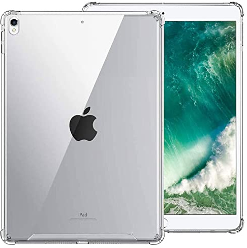 CoolGadget Tablet Hülle für iPad Pro 10.5 Transparent, stoßdämpfende Kanten | kristallklares TPU, erhöhter Kamera und Display Rahmen, schlank und leicht, präzise Aussparungen