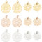 DICOSMETIC 12 Stück 2 Stile Hohl Blumen Charm 3 Farben Blumen Anhänger Edelstahl Filigrane anhänger 16/19mm Blume des Lebens Charme Chakra Charme Für Die Schmuckherstellung, Bohrung: 3mm