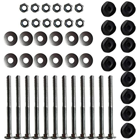 DASNTERED 12 Pack Trampoline Screws, Galvanized Steel Trampoline Replacement Screw Parts, Trampoline Bolts And Nuts Jump Stability Tool, Anti-Loose Trampoline Bolts and Nuts(silver)