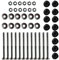 DASNTERED 12 Pack Trampoline Screws, Galvanized Steel Trampoline Replacement Screw Parts, Trampoline Bolts And Nuts Jump Stability Tool, Anti-Loose Trampoline Bolts and Nuts(silver)