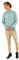 Sweat col Rond Signature Bleu Vert S