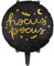 Folienballon Hocus Pocus & Fledermaus 35cm - Ballon für Helium oder Luft - Luftballon für Gruselparty Kindergeburtstag Geburtstag - Halloween Folienluftballon für Hexen Partydeko Schwarz Gold