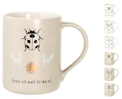 H&H Botanicum Set of 6 New Bone China 415cc Breakfast Mug