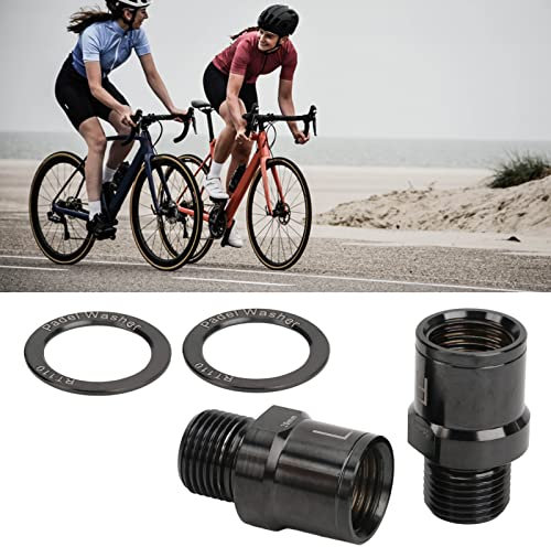 Changor Fahrrad Pedalverlängerung , Titanlegierung , 20 mm , Rostschutz , weniger Reibung , Partitionsmarkierung , verlängerter Pedalabstandshalter für Mountainbikes(Schwarz)