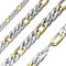 Treuheld® Figarokette in 2 Farben | Panzer-Halskette | Farbe: silber-gold | Dicke: 14,8mm | Länge: 54cm