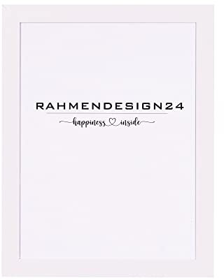 Rahmendesign24 Bilderrahmen Milano 59,4x84 (DIN A1) Weiß (matt) ANTIREFLEX/ENTSPIEGELT, Fotorahmen, Wechselrahmen, Posterrahmen, Puzzlerahmen