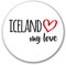 Huuraa Aufkleber Iceland My Love Geschenk Sticker 10cm Iceland Geschenkidee