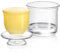 Hekeieon Buttertopf, elegante französische Butterdose aus Kristallglas für frische streichbare Butter, Butterbehälter, Glas-Butterbehälter zum Ablassen auf der Theke, transparent