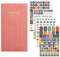 2024 Planer A6 mit Aufkleber 52 Wochen Kalender Wochenplaner Buchkalender Schülerkalender Tagesplaner Tagesplanung Notizbuch Terminplaner Jahreskalender Wochenkalender Organisation (Pink)