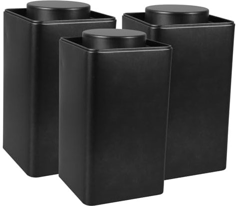 Mikinona 3Pcs Contenitori Retro in Metallo per tè E Tisane con Coperchio Ermetico Organizzatori per tè Sfuso E Zucchero Design Vintage per Cucina E Regali