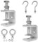 2 Pezzi Morsetto a C, M8 Morsetti da Falegname con Ganci in Acciaio Inox e Viti ad Anello, Morsetti da 30 mm, Pinza di Fissaggio Regolabile da 0 a 25 mm, per Serraggio, Saldatura, Carpenteria