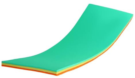 Aymzbd Tapis Flottant à 3 Couches, Matelas Flottant pour la Natation en rivière, Tapis en Mousse XPE, Flottant Tapis d'eau Souple Confortable, pour Lac, Plage, Océan, Piscine, Jaune Vert Orange