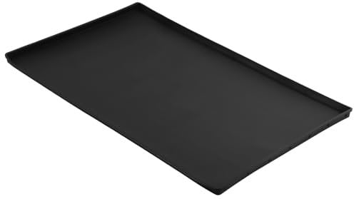 DEARBAG Alfombra de Silicona para la Máquina de Café, Antideslizante e Impermeable la Bandeja de Café Deslizante de la Alfombra para Oficinas, Encimeras, Hornos de Microondas, 47 x 29cm, negro