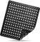 DOPROP Square Non-Slip Anti Mould Shower Mat for Inside Shower 53x53cm - Black PVC Bath Mat with Strong Suction Cups & Drain Holes, Machine Washable, Bathroom Mat for Elderly & Kids Safety