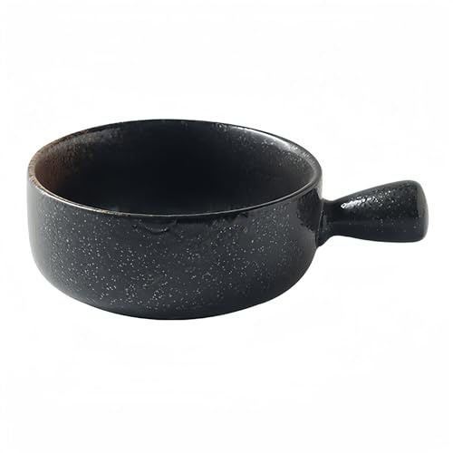 Dowbom Suppenschüsseln mit Griff, 750 ml, Keramik-Zwiebel-Suppenschüssel, mikrowellen- und ofenfest (C,747.1 g)