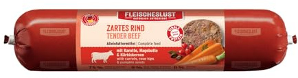 Fleischeslust Zartes Rind mit Karotte, Hagebutte & Kürbiskernen Wurst (1 x 800 Gramm)