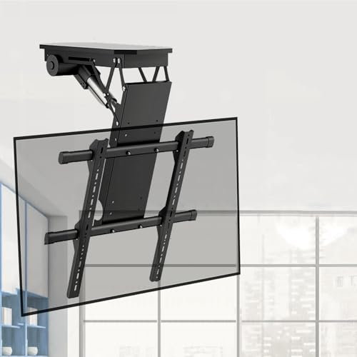 Deckenhalterung Elektrisch TV-Halterung - TV Wandhalterung, 0-85° umklappbarer TV-Halter, passend für die meisten 50-70/50-90 Zoll, Dual-Mode-Steuerung, kann an der Decke versteckt werden(50-90inch TV