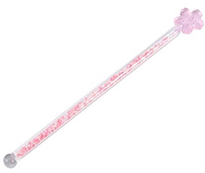 COLLBATH Kreativer Glas Rührstab Swizzle Stick Mit Sternenkristall Für Bar Und Zuhause Langlebiger Mixlöffel in Pink Mit Sternen Dekor
