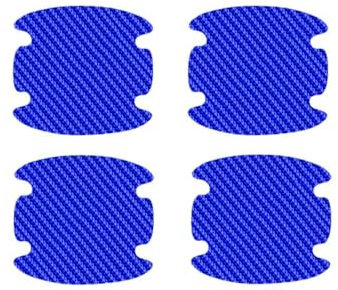 Whakano Car Door Handle Paint Protection Film, Universal Fit, Blue, Carbon Fiber, Stainless Steel, Door