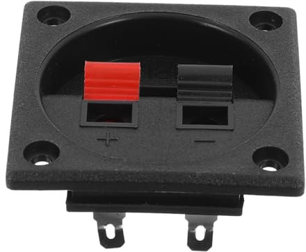Angoily Audio Junction Box Speaker Terminals Speaker Binding Post Speaker Terminal Plate Car Speaker Terminal Cup Speaker Connectors Terminal Car Stereo Connectors Zinc Alloy Black