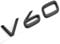 zhangqin Emblem Abzeichen Aufkleber für Volvo C30 V40 V50 V60 V90,Glanz Kotflügel Logo 3D Logo Auto Aufkleber Emblem Zeichen Chrom,Sticker Metall 3D Schrift Decal Autoaufkleber, V60- Black
