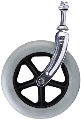 8-Zoll-Rollstuhlräder für Behinderte;Vollgummireifen für Behindertenrollstühle; Rutschfester Stahl-PVC-Polyurethan-Radersatz; Ersatzteile für das Vorderrad des Rollstuhls A,28 * 19 * 6.5cm