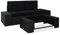 Sufrk 3-TLG. Garten-Lounge-Set Poly Rattan Schwarz TerrassenmöBel Wetterfest Sitzgruppe Garten