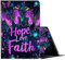 FUYOCWE Case for Amazon Kindle Fire HD 8 & 8 Plus Tablet Case (12th Generation/10th Gen,2024/2022/2020 Release,8) PU Leather Adjustable Folio Stand Smart Flip Cover-Hope Love Faith Butterflies