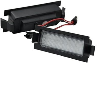 Jodriva 2Pcs White License Plate Light Number Plate Lamp, for Hyundai, I30 Accent,for Elantra, GT Hatchback, for Kia, PRO Cee'd Rear License Plate Lamps
