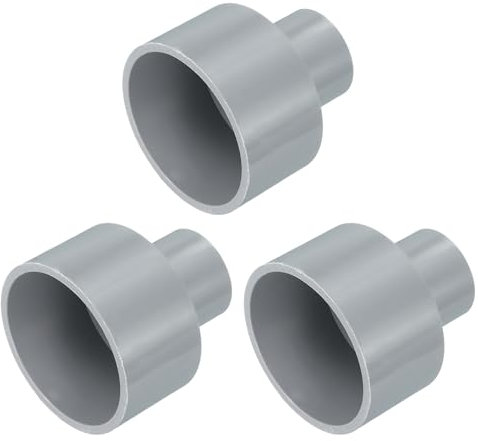 QUARKZMAN 3 Pcs Raccord Réducteur UPVC, 1-1/2x3/4 Adaptateur Connexion Droit PVC Pour Ligne D'Eau Plomberie Égout Maison, Gris