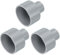 QUARKZMAN 3 Pz Raccordo Tubo Riduttore in UPVC, Accoppiatore Tubo Dritto in PVC 1-1/2x3/4 per lista Acqua di Fognatura Domestica, Grigio