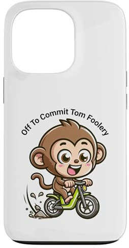 Auf nach Commit Tom Foolery Monkey auf dem Fahrrad Hülle für iPhone 13 Pro