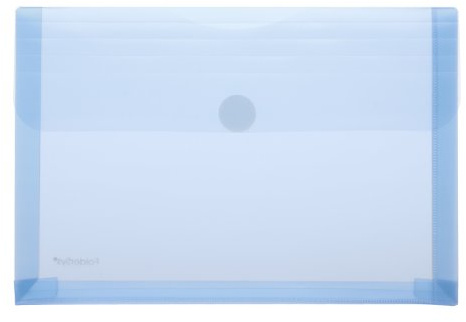 FolderSys Dokumententasche A5 mit Klettverschluss und Dehnfalte bis 30mm farblos PP 40114-04 (PACK=10 STÜCK)