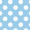 Unique-Polka Dots Beverage Napkins | Light Blue | 16 Pcs. Paquete servilletas de papel a lunares, color azul claro, (37961)