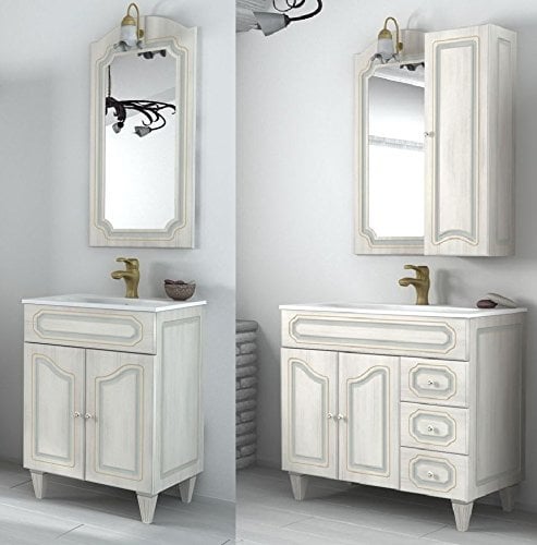 Bagno Italia Arredo Bagno Mobile Arte povera Misura 90 cm lavabo Ceramica Mobili decapè I