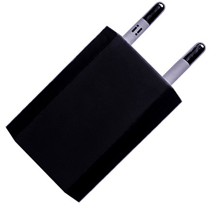 [i!®] USB Netzteil Ladegerät Steckdosenadapter Stecker 5V 1A schwarz