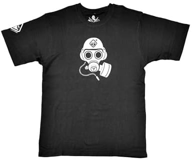 Hazard 4 Herren Special Forces Gas Mask Graphic Tee T-Shirt, Schwarz, L