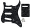 FLEOR Set mit 11 Löchern SSS Style Pickguard und Tremolo Cavity Cover Back Plate mit Schrauben für US/Mexican Standard ST Gitarrenteile, 4Ply Black Pearl
