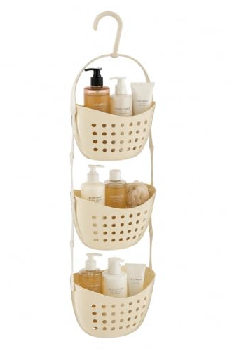 Premier Housewares 3 Tier Cream Shower Caddy With 3 Baskets |