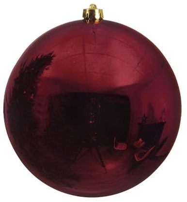Große Christbaumkugel Dunkelrot Glänzend Weihnachtsbaumkugel 20cm
