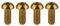 Yaruijia Lot de 4 vis en titane pour porte-bidon M5 x 12 mm (doré)