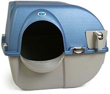 Omega Paw PR-RA15-1 Roll N Clean Self Separating Self Cleaning Litter Box, Blue