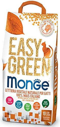 Monge Easy Green Katzenstreu für Katzen, 100% Italienischer Mais
