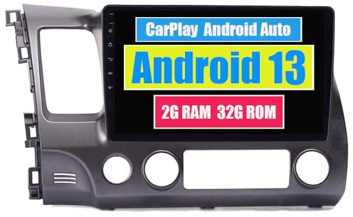 RoverOne Radio del Coche para Honda Civic 2006-2011 con Android Reproductor Multimedia Navegacion GPS Pantalla Táctil Bluetooth Estéreo WiFi USB Mirror Link