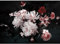 Livingwalls Fototapete Designwalls Vliestapete Bunch of Flower Tapete mit Blumen in Creme, Grau, Rosa, Rot, Schwarz, Weiß 350 x 255 cm XXL Wandtapete Wandbild 118520