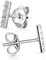 Materia Stab Ohrstecker Silber 925 Zirkonia - Damen Ohrringe mit Steinchen SO-447-Silber