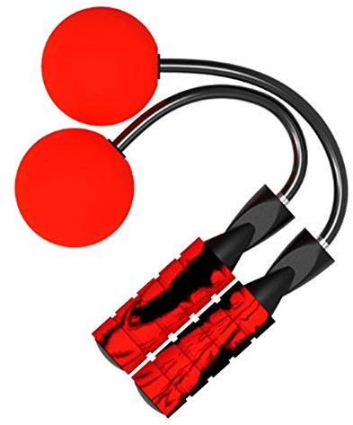 Wireless Jump Rope, Training Ropeless Skipping Rope for Fitness, Adjustable Weighted Cordless Jump Rope 70mm Ball for Men Women Kids Indoor Outdoor