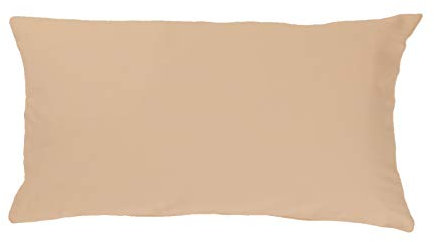 Kissenbezug 30x60 cm Uni Beige Baumwolle Dekokissen Kissenhülle Couchkissen Sofakissen Deko Reißverschluss